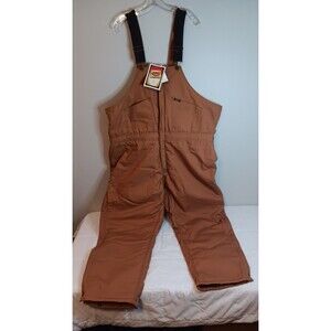Tuf Nut By Key Bib Overalls Mens 2 XL Brown Lined Work Utility Logo Outerwear